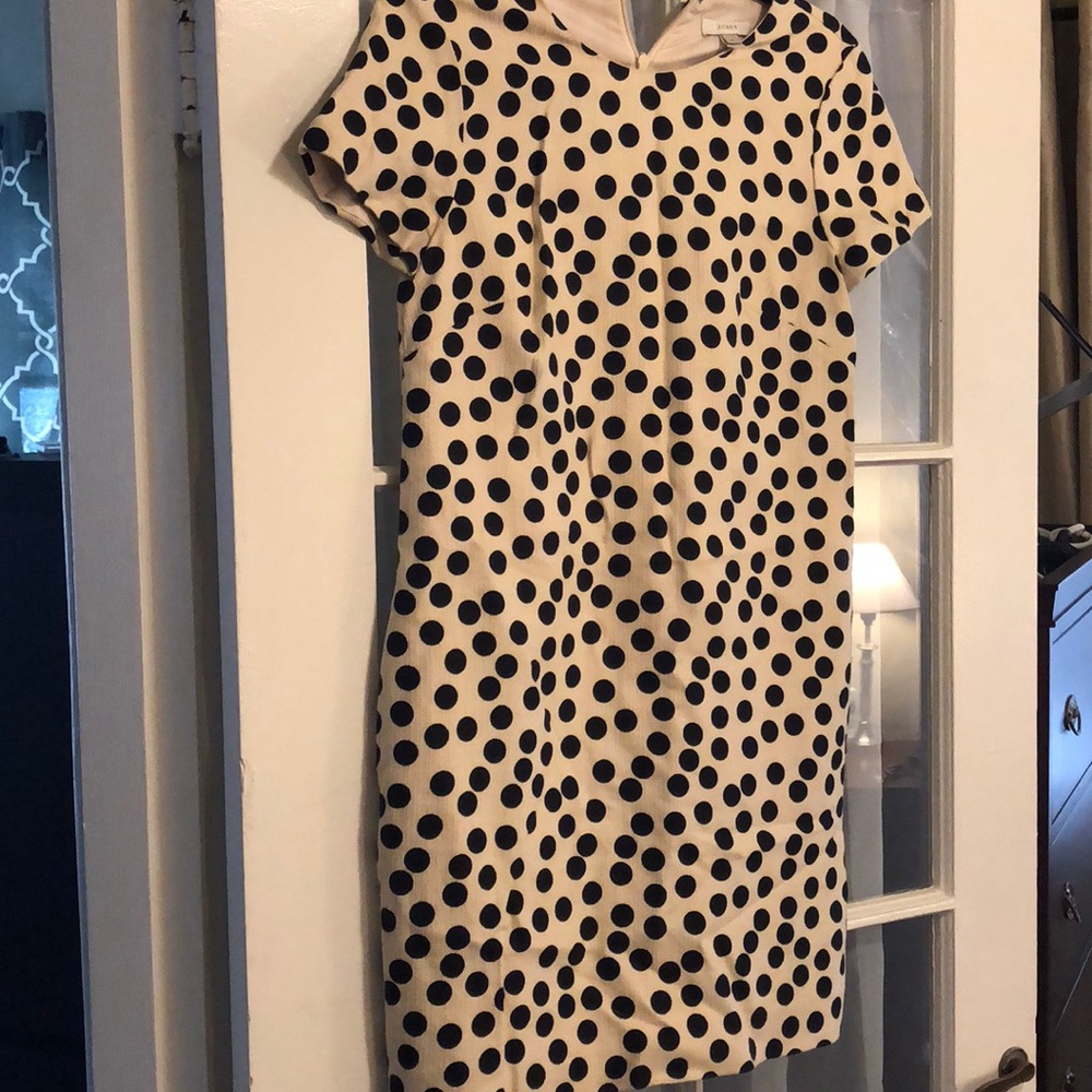 J crew polka dot sheath dress